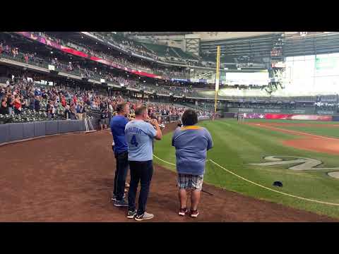 Phat Phunktion Horns playing the Anthem at Brewers Sept 3, 2019