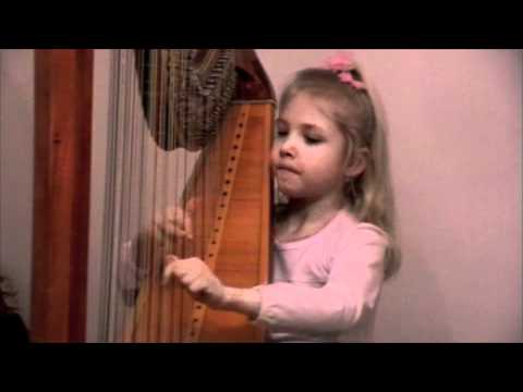 G. Haendel - Harp Concerto 1st. p. Alisa Sadikova - 7 years old harpist