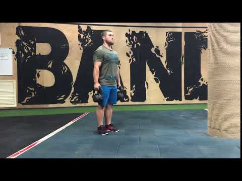 Double kettlebell deadlift