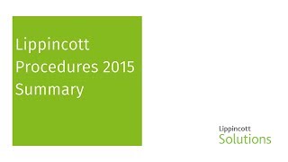 Lippincott Procedures 2015 Summary