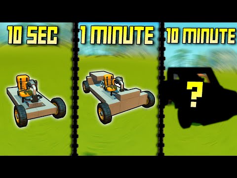 I Tried to Build a Car in 10 Seconds, 1 Minute, and 10 Minutes! - Scrap Mechanic