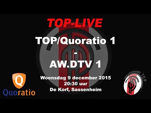 TOP/Quoratio 1 tegen AW.DTV 1, woensdag 9 december 2015