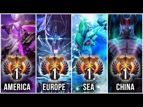 TOP 1 of every region - BEST MMR Ranks in Dota 2