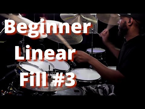 Beginner Linear Fill #3 - Beginner Drum Lesson