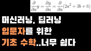 #머신러닝 #딥러닝 입문자를 위한 초스피드 기초 #수학