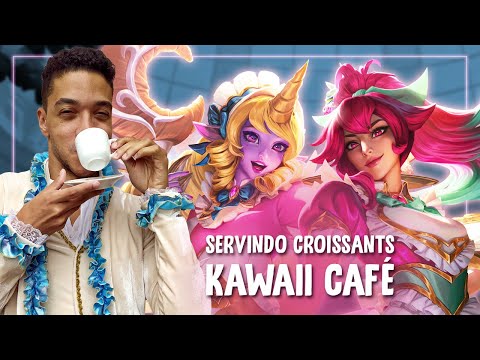 LOL: Servindo croissants de Soraka e Sivir Kawaii Café!