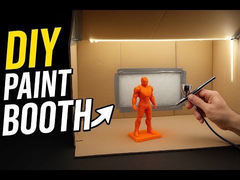 How to make a DIY homemade cardboard Paint Booth UNDER 50$