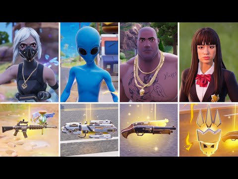 All Boss Fights, Mythic Weapons & Boss Transformations - Fortnite Chapter 7 Season 1: Pacific Break