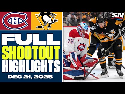 Montreal Canadiens at Pittsburgh Penguins | FULL Shootout Highlights - December 21, 2025