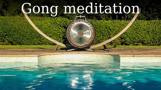 Gong Meditation by the pool