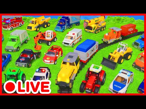 Various Toys : Bus, Plane, Tractor, Fire Truck, Police Car, Toy Excavator 🚘 Video for Kids | Kidibli