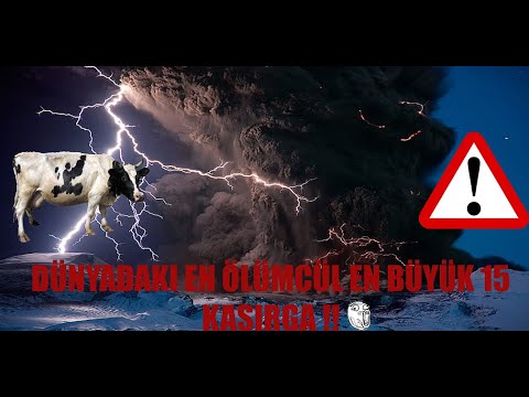 DÜNYADAKİ EN BÜYÜK EN ÖLÜMCÜL EN KORKUNÇ 15 KASIRGA VE HORTUM (Hurricane and Tornado) İNEK UÇTU  !!