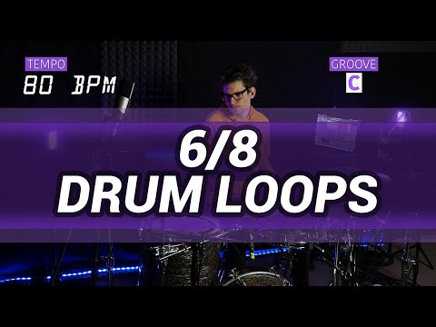 6/8 drum loop 80 BPM // The Hybrid Drummer