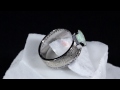 video - Mokume Angled Wave Engagement Ring with Diamonds