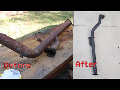 SIMPLE BUT EFFECTIVE WAY TO RESTORE A RUSTY EXHAUST PIPE