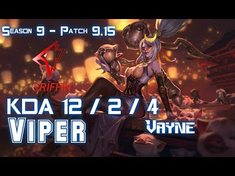 GRF Viper VAYNE vs DRAVEN ADC - Patch 9.15 KR Ranked