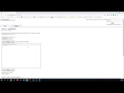 Coding Bat Array 2 Countevens