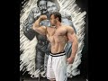 Big Russian Bodybuilder Posing and Flexing Backstage