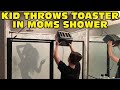 Kid Temper Tantrum Throws Toaster In SH0WER While Mom Was SH0WERING Original