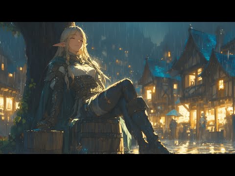 Relaxing Medieval Music + Rain Sounds - Fantasy Bard/Tavern Ambience, Celtic Music, Relaxing Music