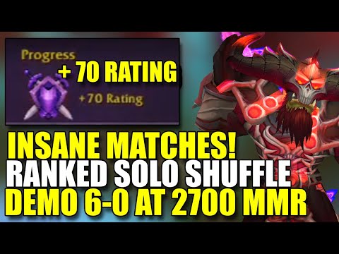 Demonology Warlock +70 RATING 6-0 MATCH IN SOLO SHUFFLE AT 2700 MMR - (Pre Demonic Strength Nerfs)