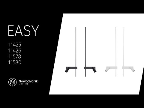 Настінний світильник, бра Nowodvorski 11425 Easy Left GU10 MR11 10W + LED 11W 3000K 380Lm IP20 Чорний