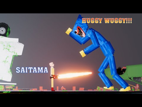 Huggy Wuggy ( Poppy Playtime ) vs SAITAMA in People Playground - People Playground 1.22