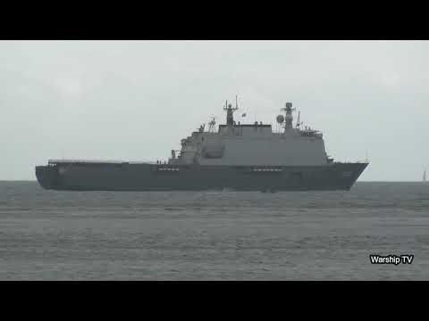 ROYAL NETHERLANDS NAVY HNLMS ROTTERDAM L800 IN PLYMOUTH SOUND - 28th June 2020