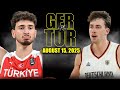 Germany Vs Turkey Full Game Highlights August 15 2025 Eurobasket 2025