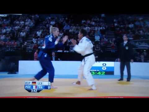 Championnat d'Europe de judo a Montpellier 2014 Final -57kg ROPER Miryam (GER) - PAVIA Automne (FRA)