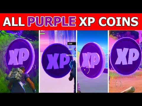 All Purple XP Coins Locations! - ALL 4 COINS WEEK 1 FORTNITE SEASON 3
