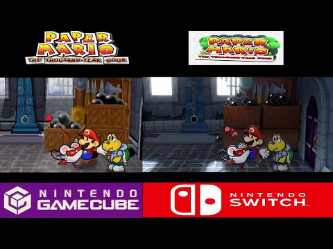 Paper Mario TTYD GC Vs Switch Comparison - Meeting Ms. Mowz