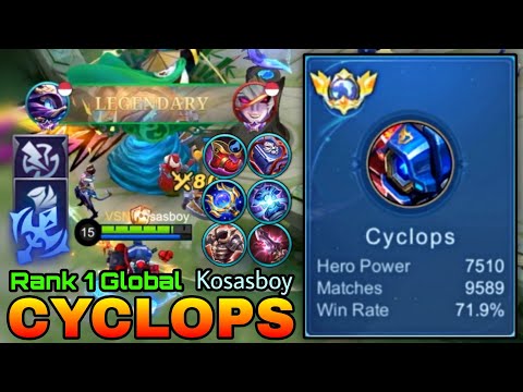9,500+ Matches Cyclops Legendary Gameplay! - Top 1 Global Cyclops by Kosasboy - Mobile Legends