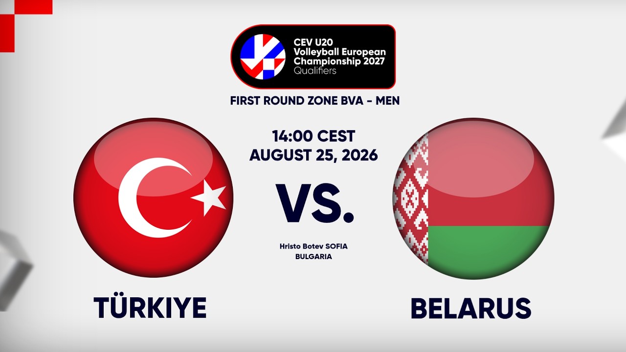 Full Match | TÜRKIYE vs BELARUS | CEV U20 Volleyball European Championship 2027 Men | 1st Round BVA