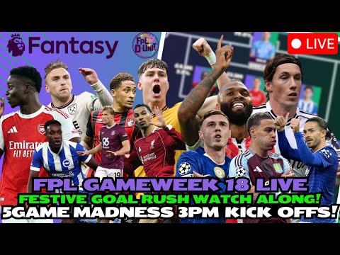 FPL GW 18 LIVE FESTIVE GOAL RUSH WATCH ALONG🚨 EVERY GOAL 💥 | Fantasy Premier League Tips 2025/26