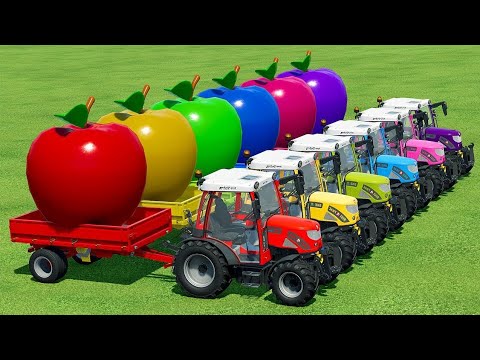 LOAD & TRANSPORT GIANT APPLES WITH RIGITRAC TRACTORS - Farming Simulator 22