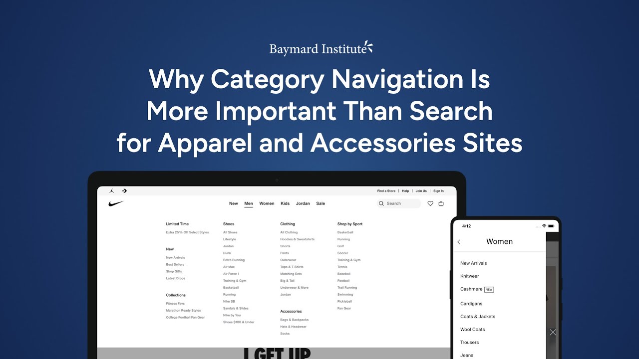Why Category Navigation Is More Important Than Search for Apparel and Accessories Sites