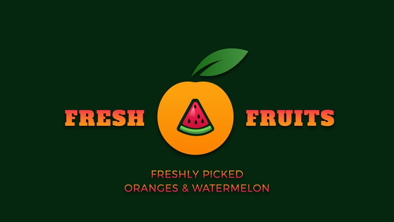 Illustrator Tutorial | Creative Logo Design ( Fruits Logo )
