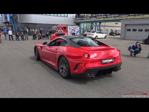 Thumbnail for Ferrari 599 GTO racing on Track - Accelerations, Downshifts & Revs by Ferrari 599
