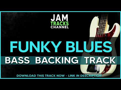 Funky Blues Bass Backing Track in A