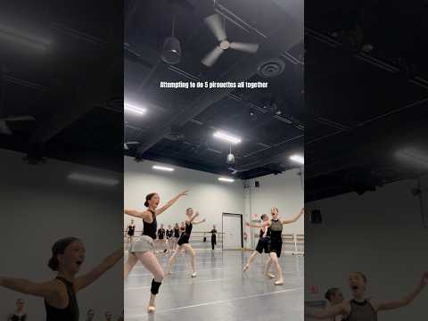 5 PIROUETTES @ THE SAME TIME?!🤞😱 #ballet #dance #pointe #classicaldance #pointeshoes #dancer