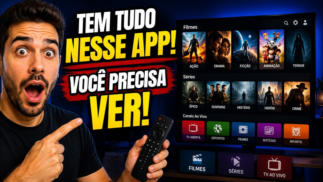 ESSE APP É INCRÍVEL! FILMES, SÉRIES E TV AO VIVO EM UM SÓ LUGAR! O APP MAIS COMPLETO JÁ TESTEI!