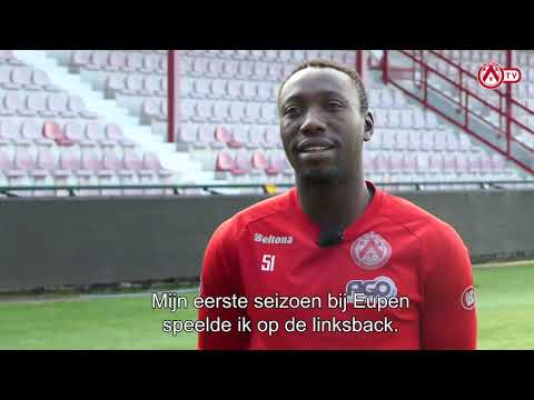 Eric Ocansey voor KV Kortrijk - KAS Eupen
