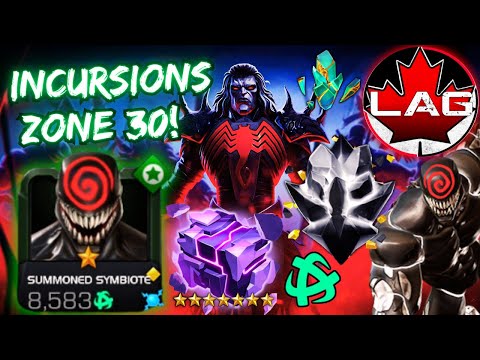 1⭐Summoned Symbiote VS Zone 30 Incursions! Crystal & Rewards Opening! - Marvel Contest of Champions