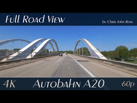 Autobahn (A20), Germany: RP Auf dem Karkfeld - Lübeck-Genin - Kreuz Lübeck - RP Kronberg - 4K UHD