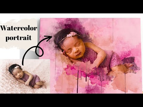 How to create watercolor painting effects in photoshop | Step by step Tutorial | photo into portrait