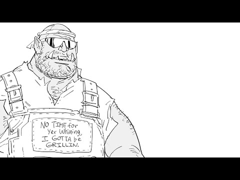 Orkish God of Street Food | comic by baalbuddy