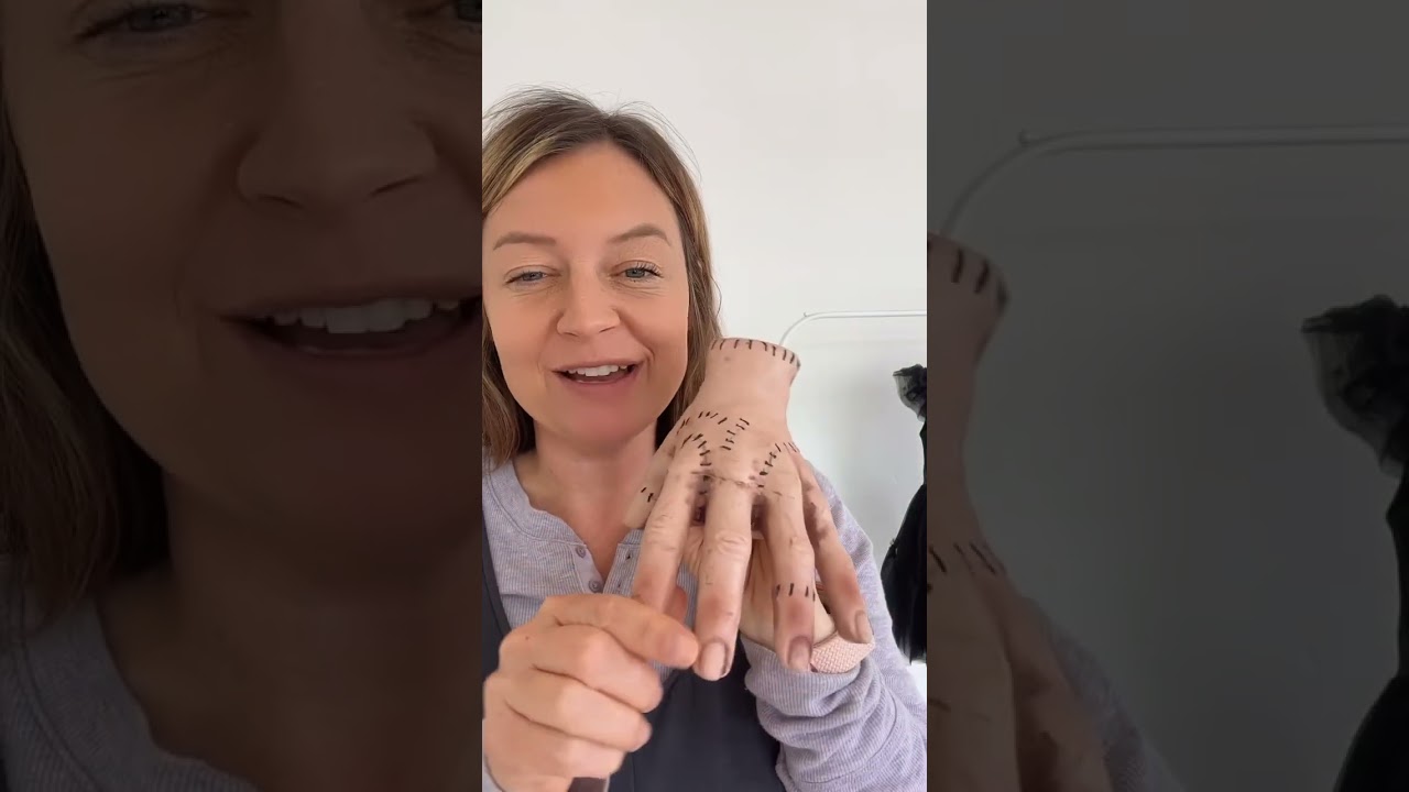 Our Photoshoot with Wednesday Addams' Thing Hand Prop!
