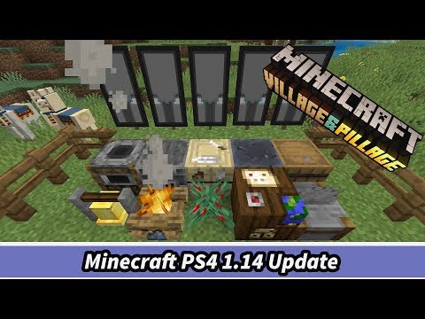 MINECRAFT PS4 VILLAGE & PILLAGE 1.14 UPDATE✔️