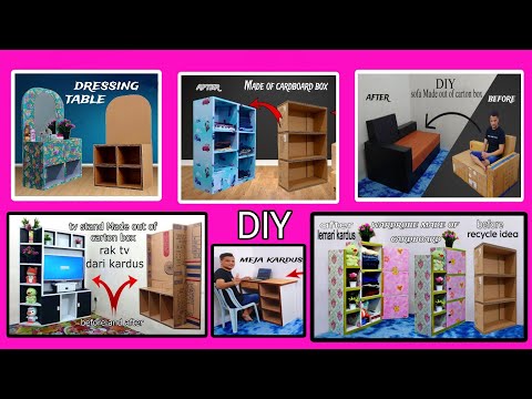 (KARTON-BASTELN) Es gibt viele MÖGLICHKEITEN, KARTONKARTONS in MÖBEL zu verwandeln– #kreative #Kunst